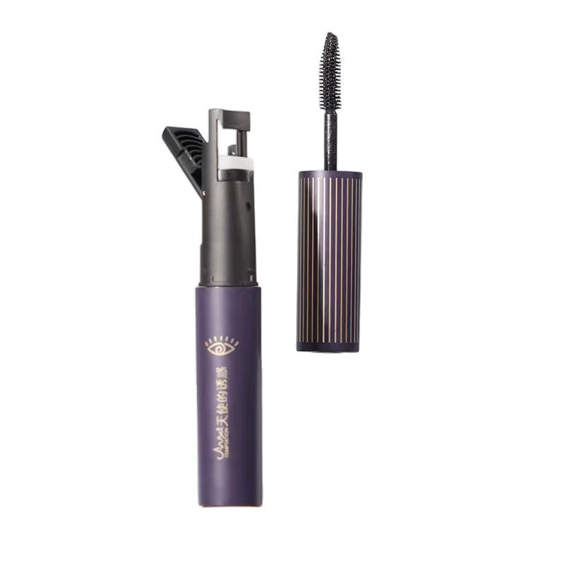 2-in-1 Curling Mascara with Built-In Eyelash Curler Volume