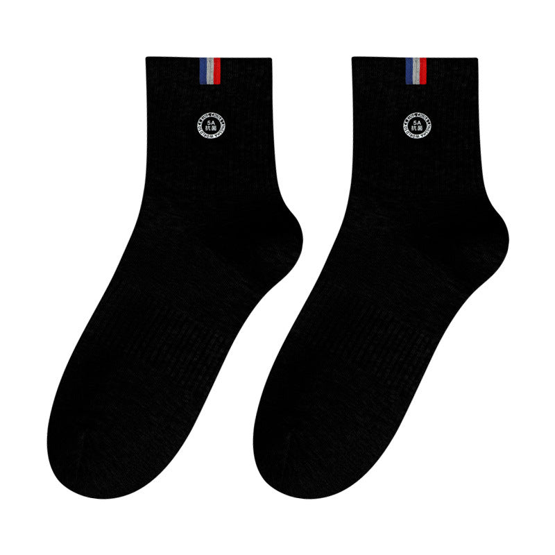 Men's Cotton Mid-Calf Socks Antibacterial Deodorant Thick Design