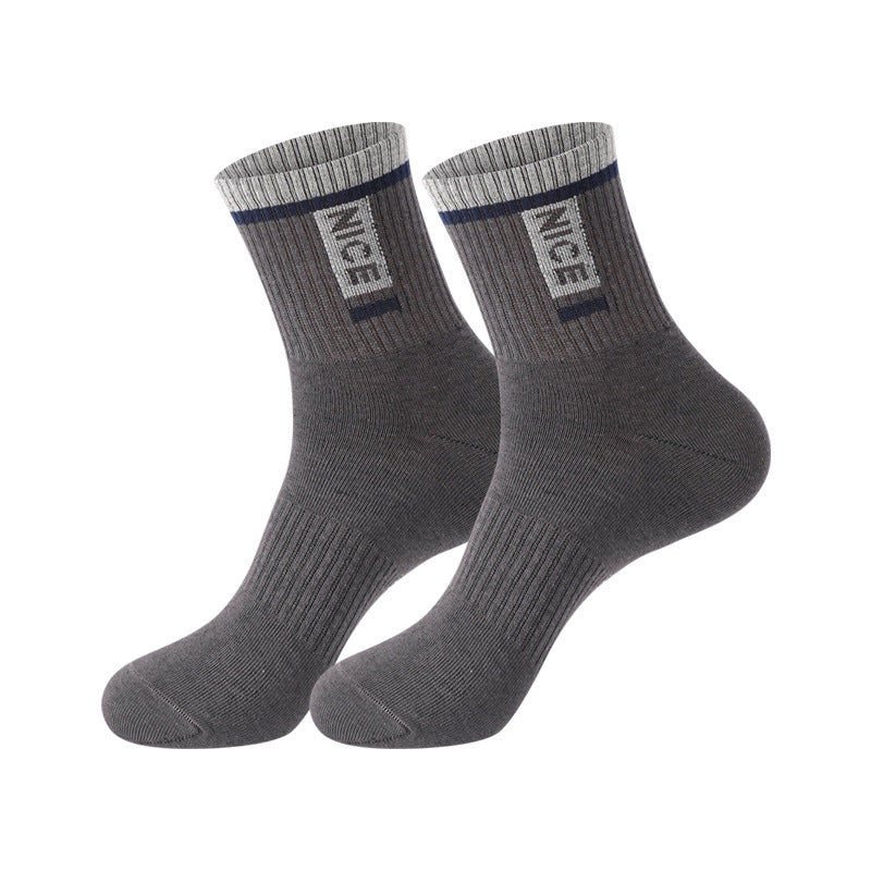 Men's Cotton Antibacterial Anti-Pilling Mid-Calf Socks