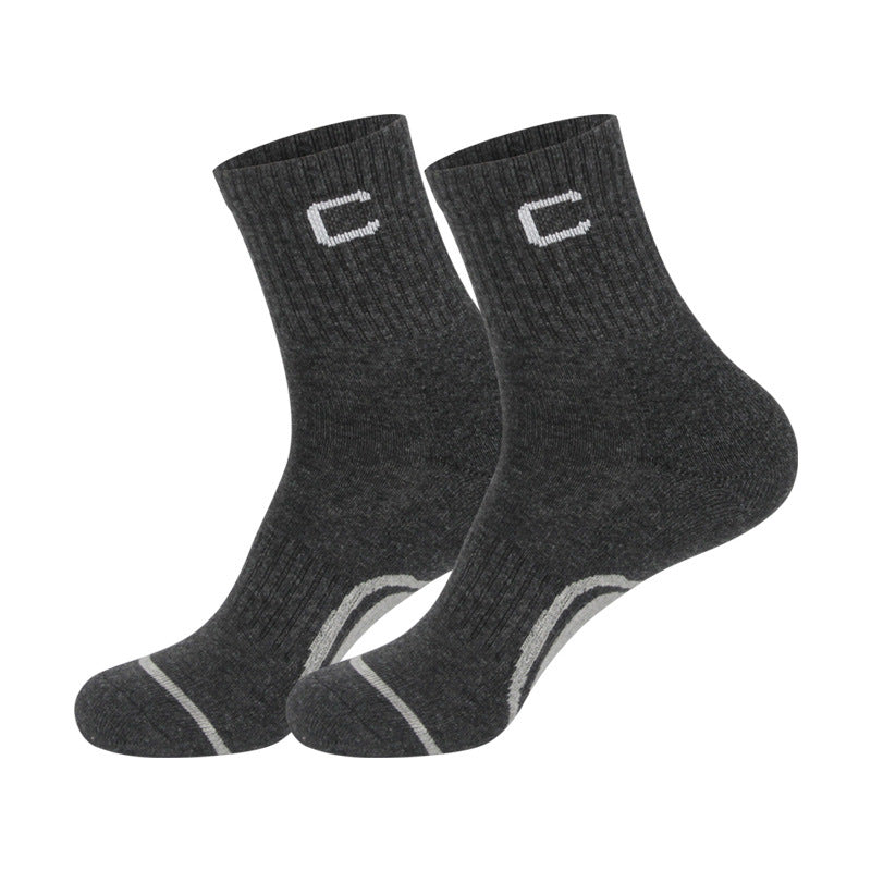 Men's Fleece Lined Terry Mid-Calf Socks Thick Winter Warm Design