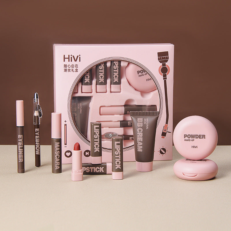 Hivi Makeup Gift Box Set with Lipstick Mascara Eyebrow Pencil