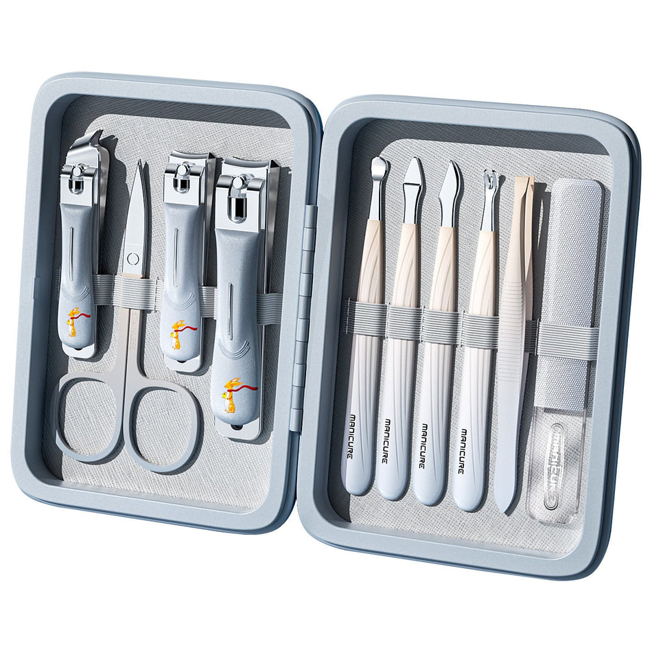 Stainless Steel Nail Care Tool Set 10-Piece Grooming Kit