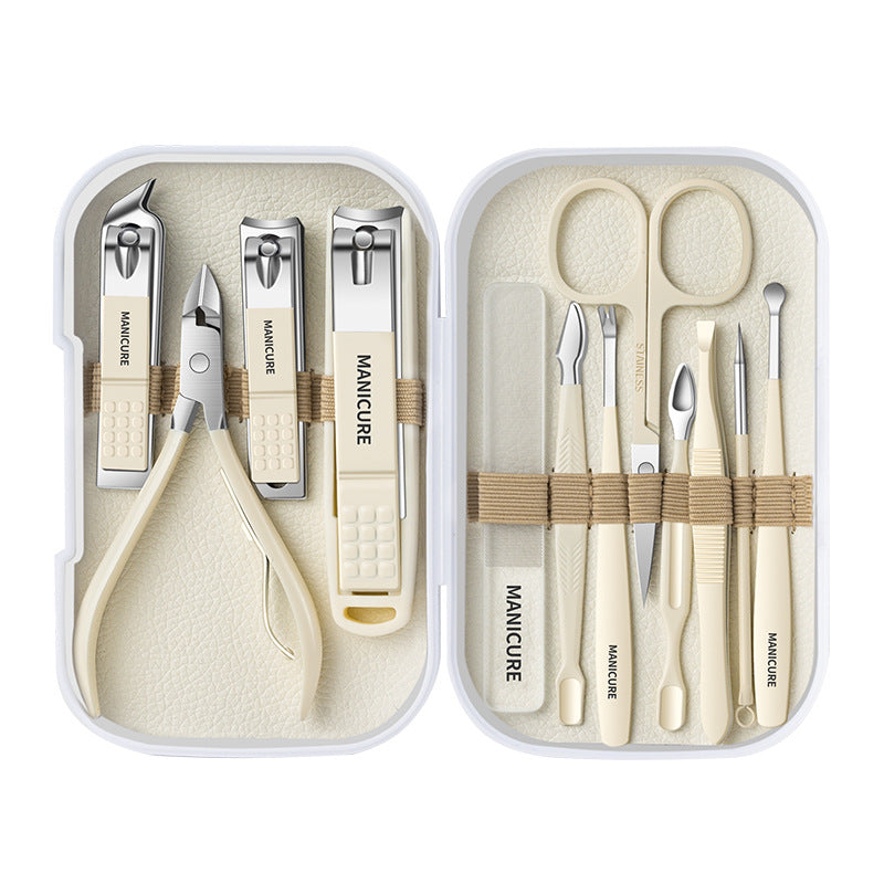 Anti-Splash Nail Clipper Set 12-Piece Stainless Steel Grooming