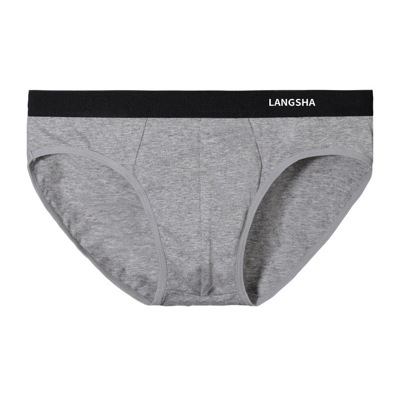 Men's Cotton Mid Waist Briefs Breathable Sweat Absorbent