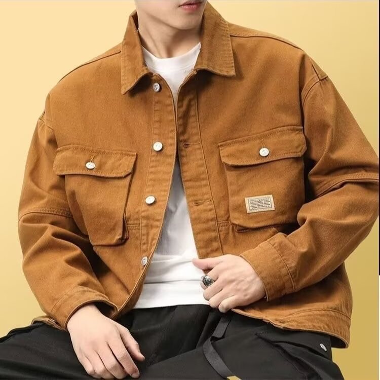 Men's Multi-Pocket Workwear Style Loose Fit Jacket