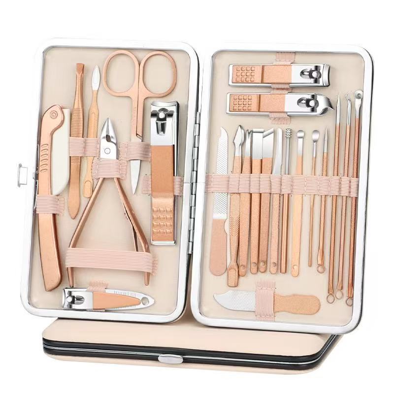 23-Piece Stainless Steel Nail Clipper Manicure Set Portable Kit