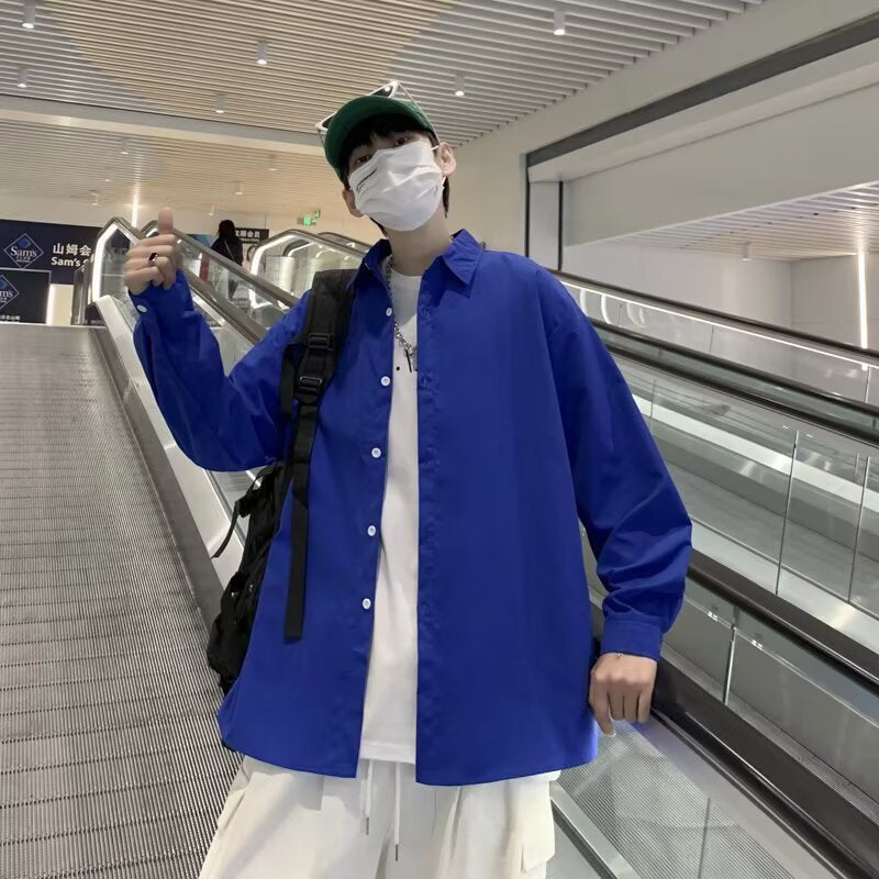 Men's Klein Blue Casual Shirt Jacket
