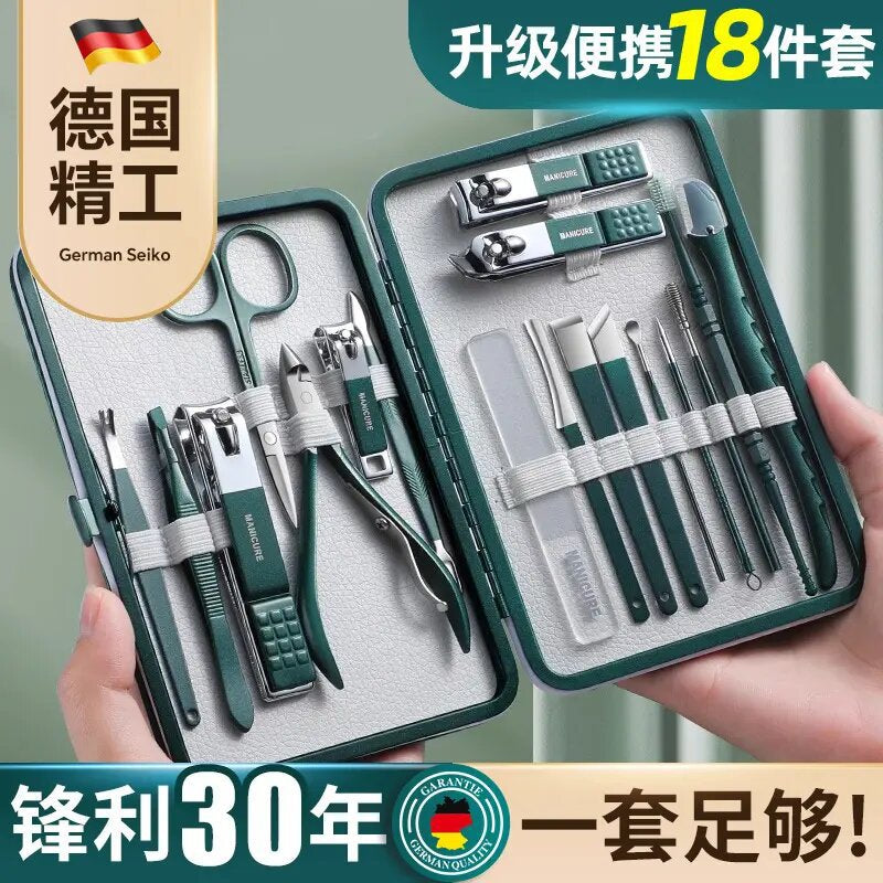 Stainless Steel Nail Clipper Set Gift Box Manicure Pedicure Kit