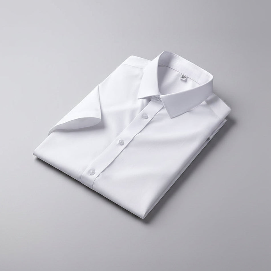 Men's Pure Cotton Non-Iron Business Shirt Long Sleeve Formal Wear