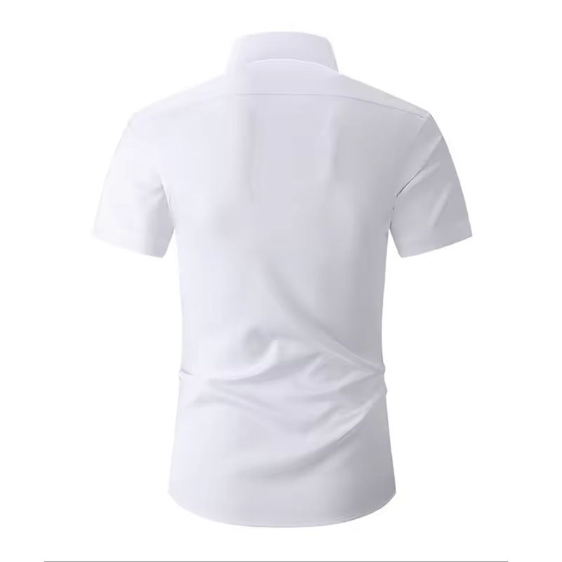 Men's Four-Way Stretch Short Sleeve Shirt Wrinkle Resistant
