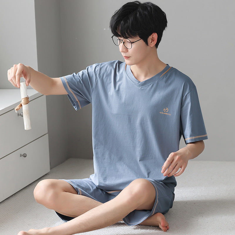 Men's Modal Short Sleeve Summer Pajama Set