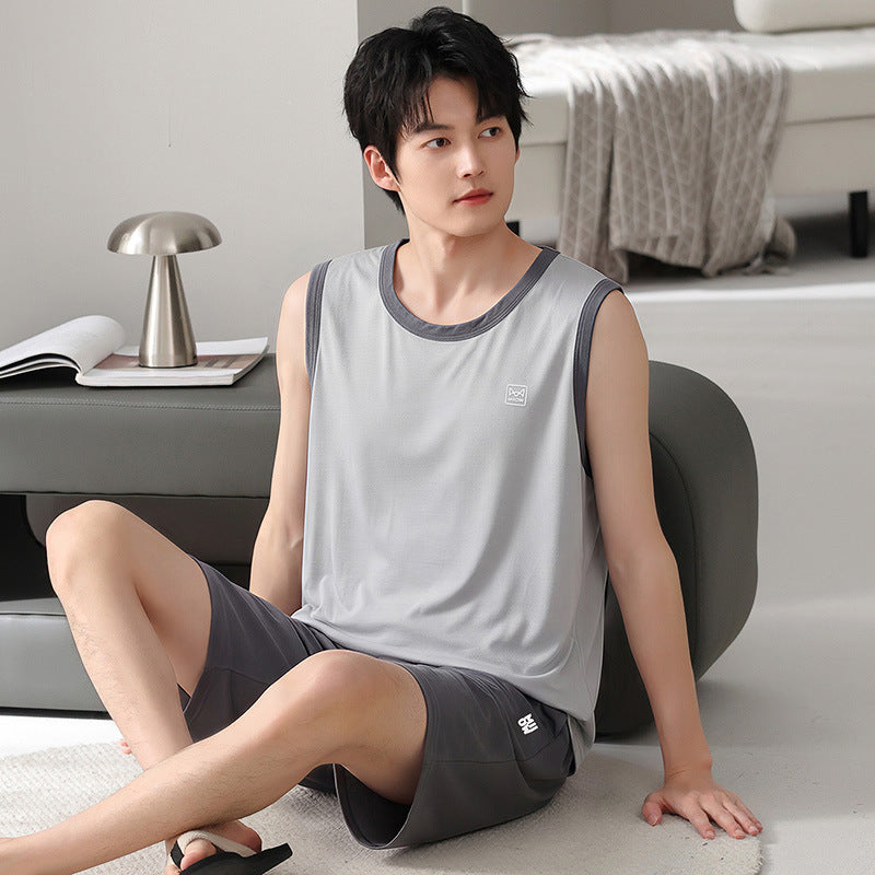 Men's Modal Sleeveless Summer Pajama Set