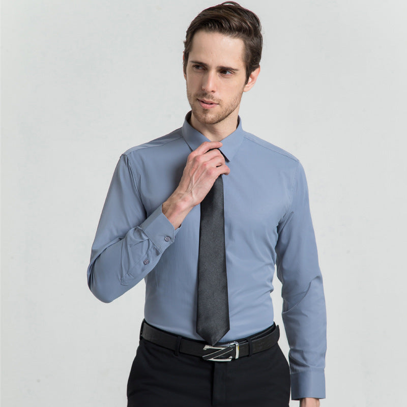 Men's Premium White Business Shirt Long Sleeve Formal Workwear