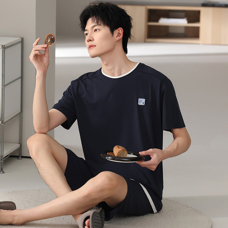 Men's Modal Short Sleeve Summer Pajama Set
