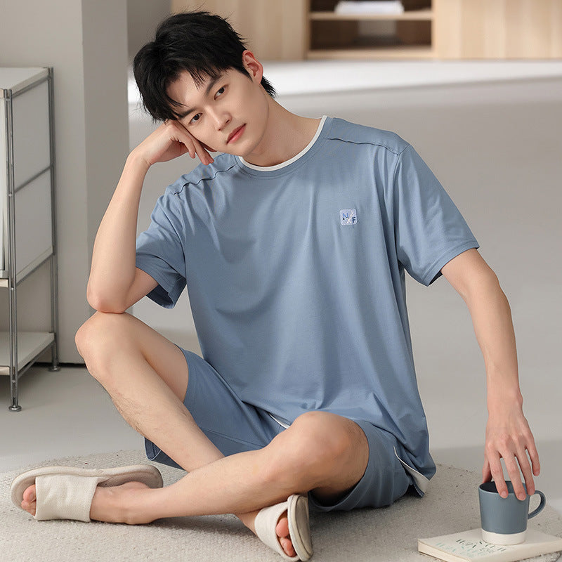 Men's Modal Short Sleeve Summer Pajama Set
