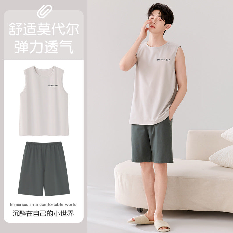 Men's Modal Short Sleeve Lounge Set