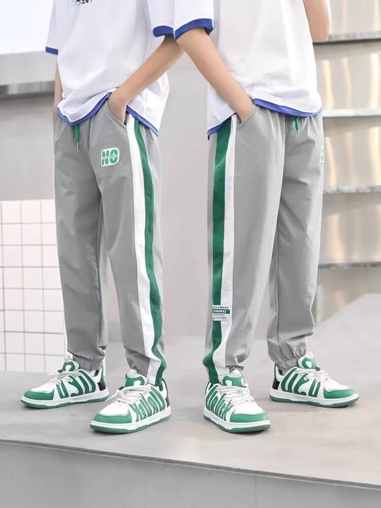 Boys Ice Silk Quick-Dry Summer Pants Anti-Mosquito Casual