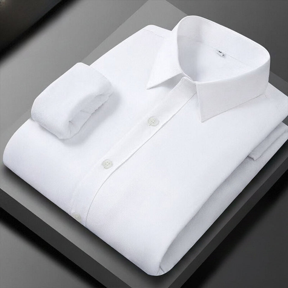 Men's Velvet Thickened Warm Long Sleeve Shirt