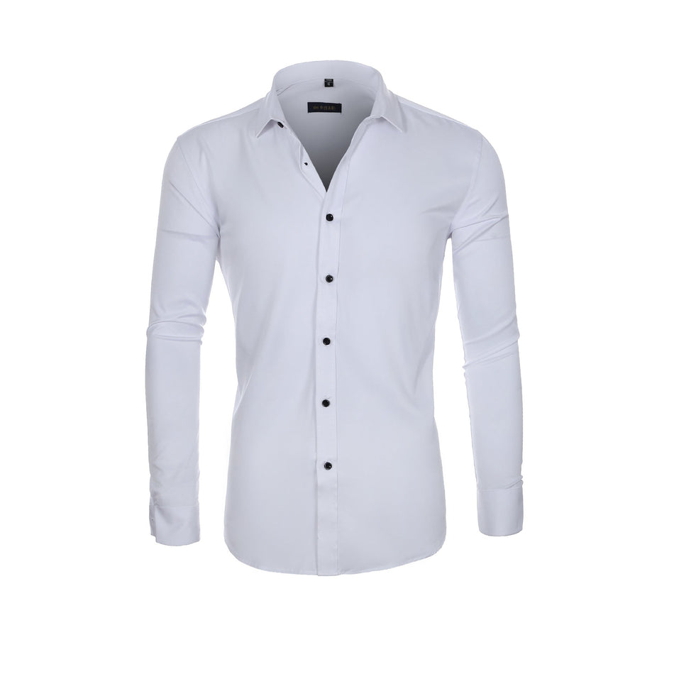 Men's Slim Fit Long Sleeve Pocket Business Shirt
