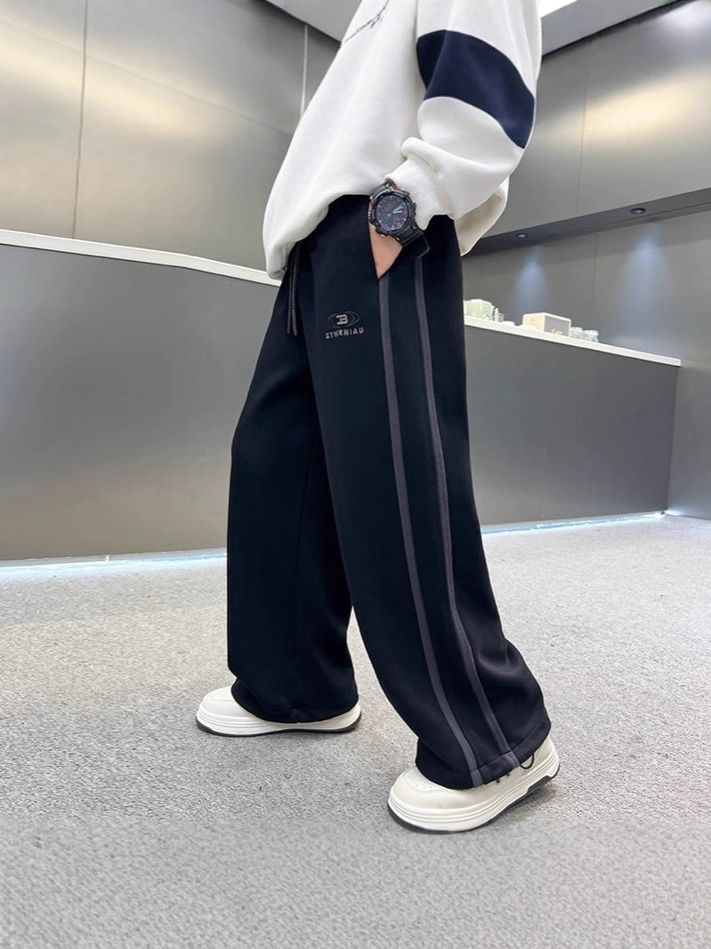 Boys Loose Straight Casual Pants Autumn Plus Size Sweatpants