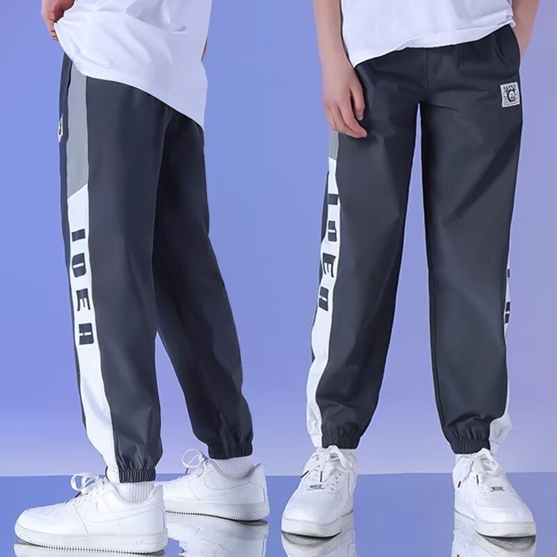 Boys Ice Silk Summer Pants Lightweight Anti-Mosquito Casual