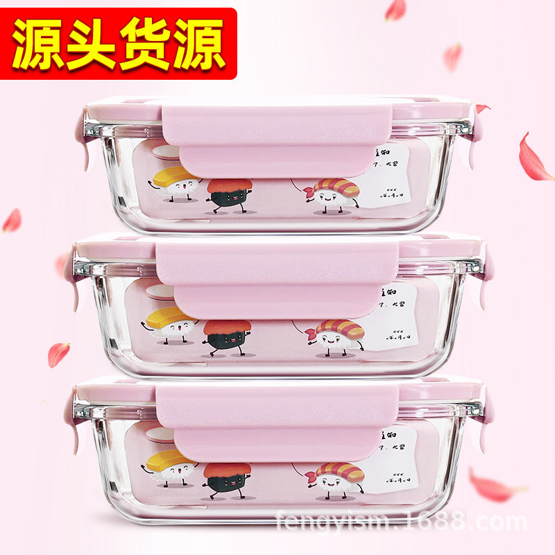 High Borosilicate Glass Sealed Lunch Box with Lid