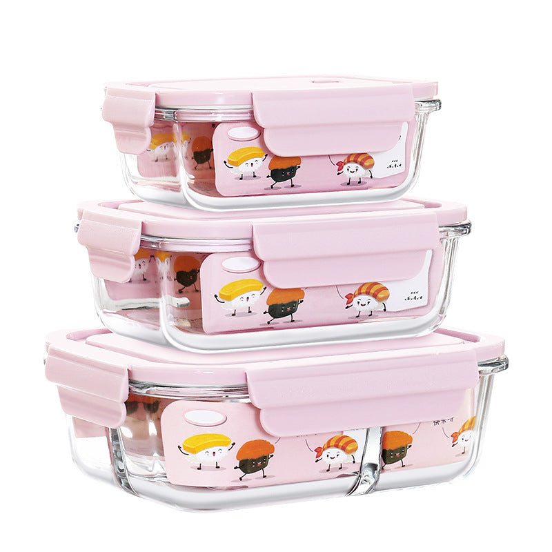 High Borosilicate Glass Sealed Lunch Box with Lid