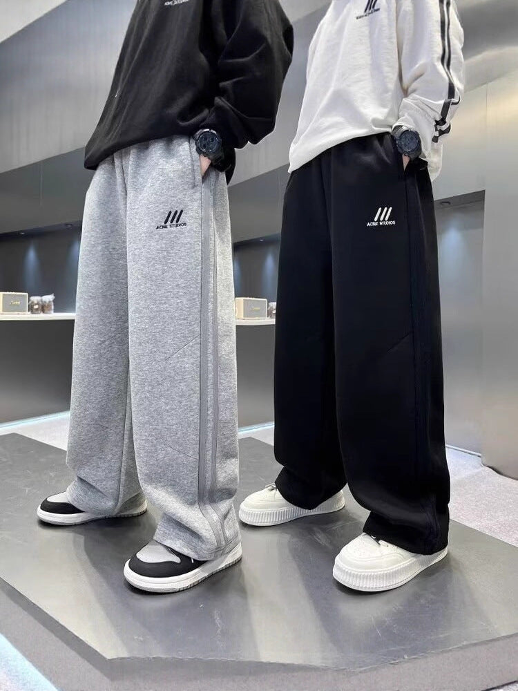 Boys Loose Wide-Leg Casual Sweatpants Spring Autumn Jogger