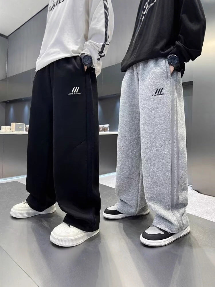 Boys Loose Wide-Leg Casual Sweatpants Spring Autumn Jogger