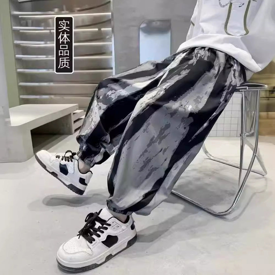 Boys Ice Silk Quick-Dry Anti-Mosquito Summer Pants Casual Fit