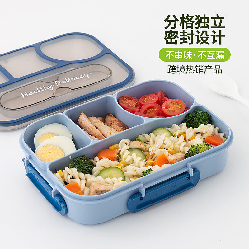 Plastic Compartment Microwave Lunch Box with Sealed Lid