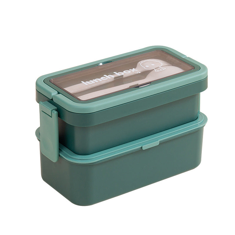 Nordic Style Double-Layer PP5 Microwave Lunch Box with Lid