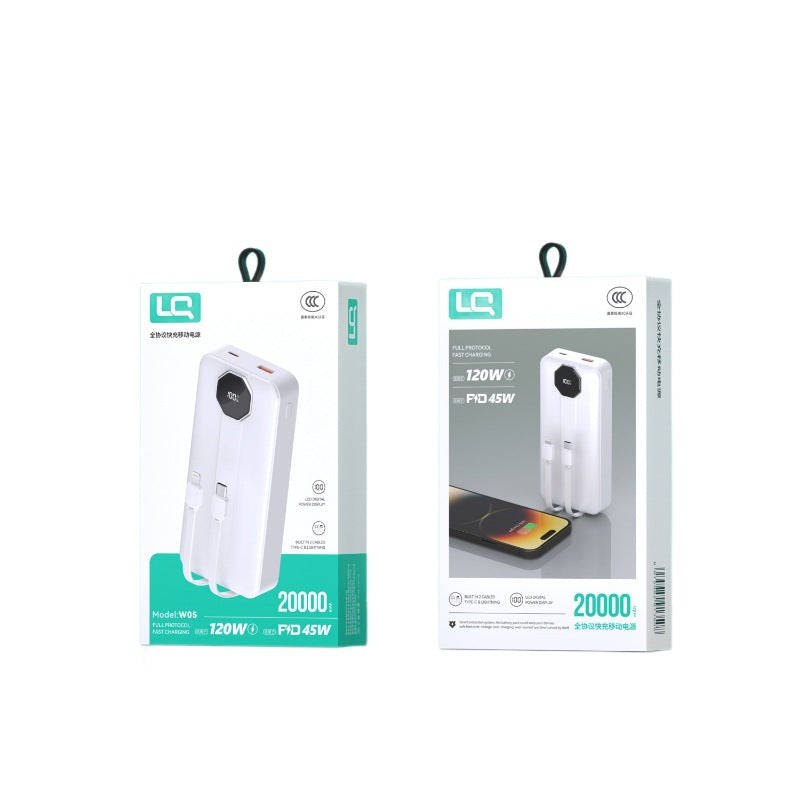 Gold Label 120W 20000mAh Fast Charging Power Bank with Display