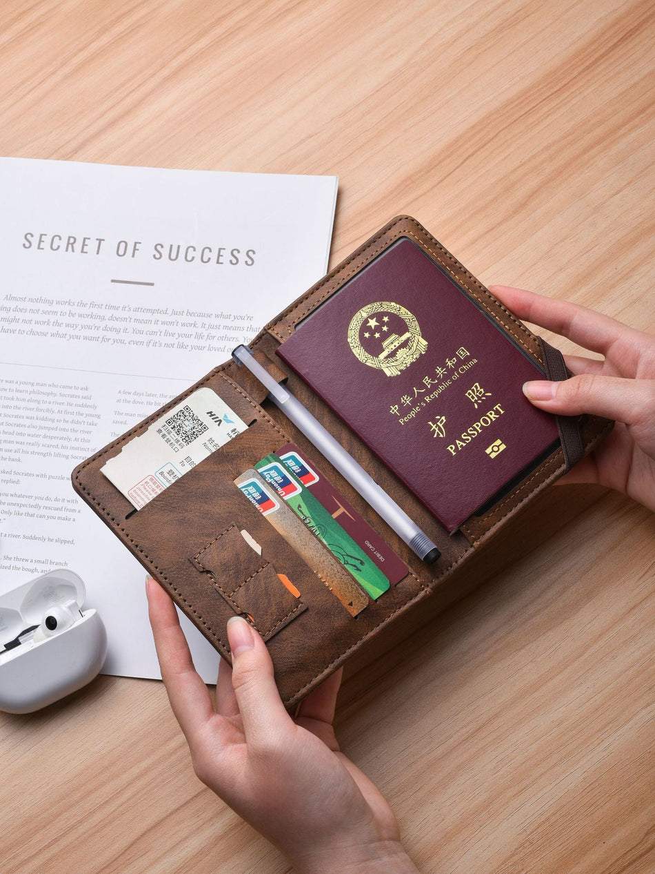 Anti-Theft Passport Holder Travel Wallet with Large Capacity