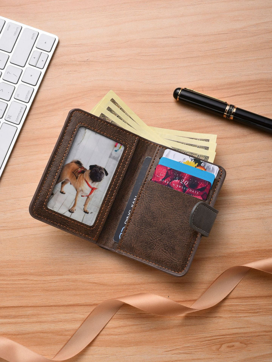 Men's Retro Card Holder Wallet with Coin Pocket