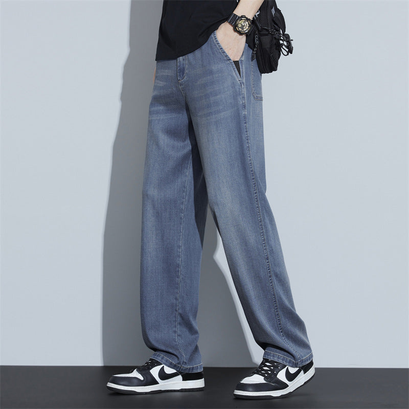Men's Tencel Summer Thin Loose Straight Casual Pants