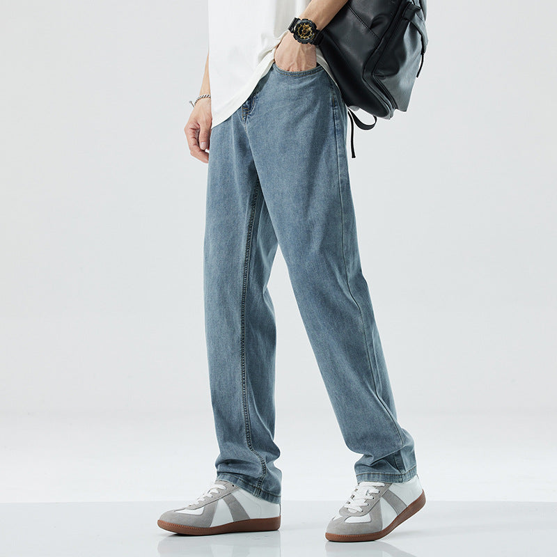Men's Straight Loose Wide-Leg Casual Jeans