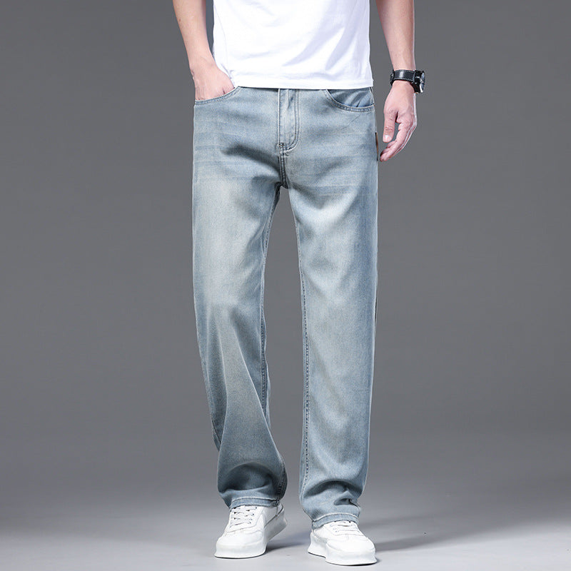 Men's Lyocell Tencel Straight Casual Summer Jeans