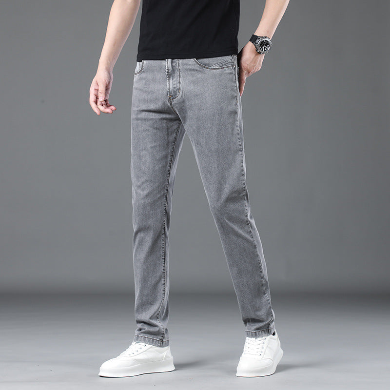 Men's Tencel Soft Denim Slim Fit Casual Jeans