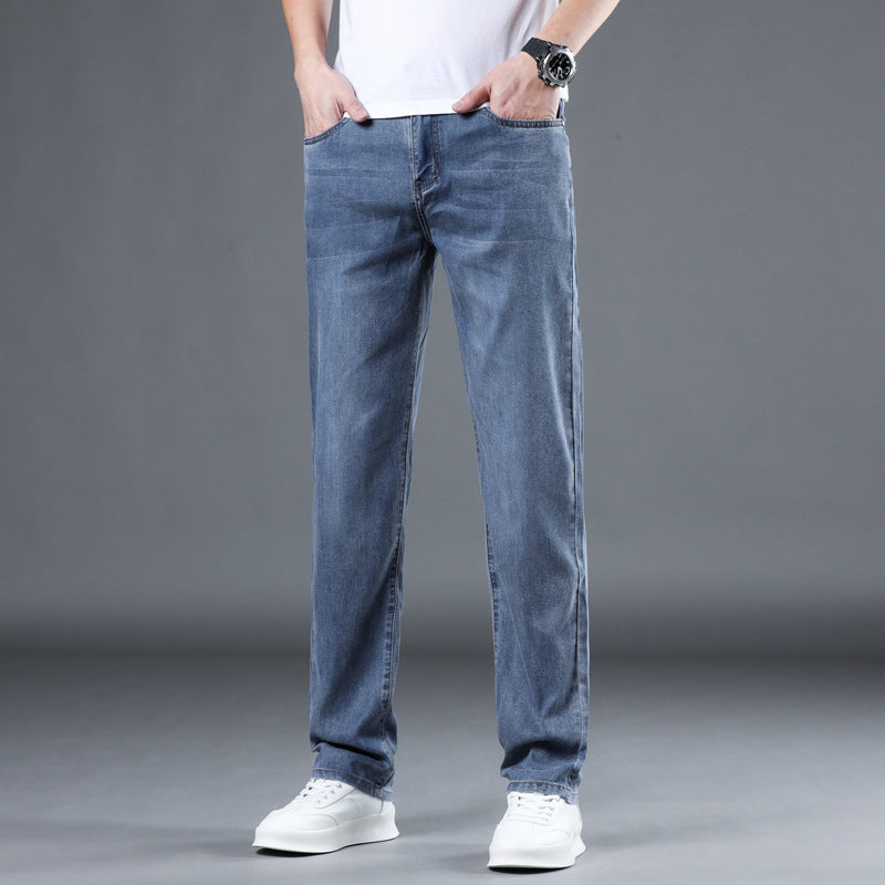 Men's Tencel Slim Straight Lightweight Summer Jeans