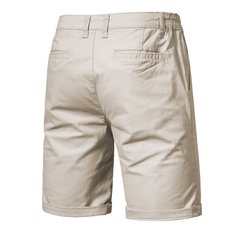 Men's Cotton Slim Fit Five-Point Shorts Straight Casual Summer
