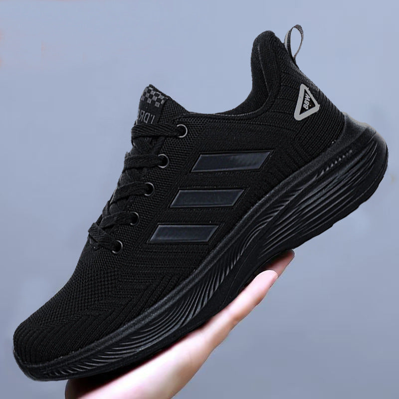 Men's Flyknit Running Shoes Breathable Soft Sole Casual Sneakers