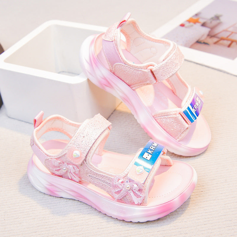 Girls Bow Soft Sole Princess Sandals