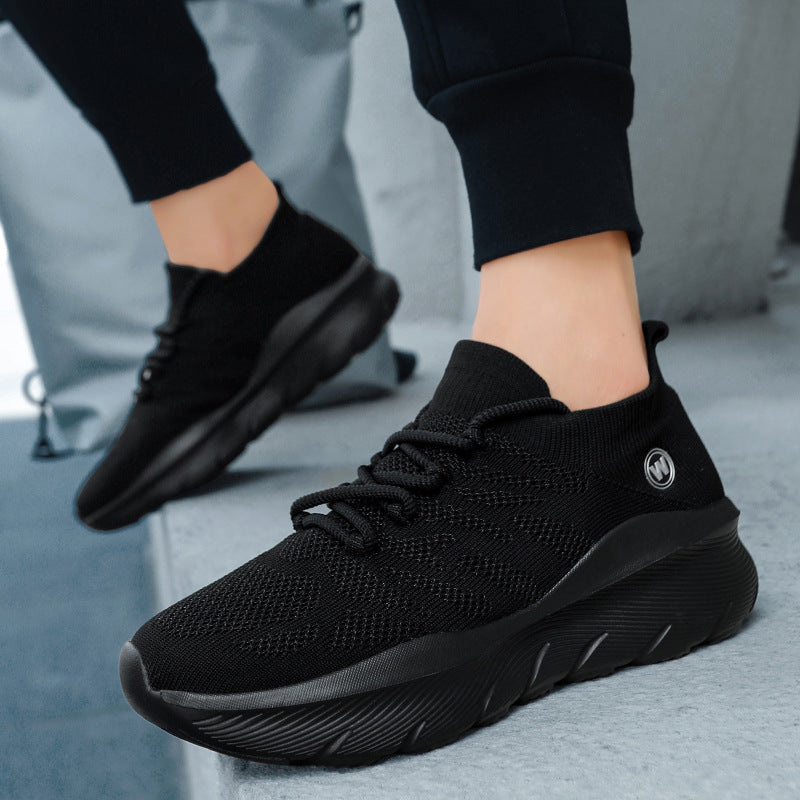 Men's Flyknit Thick Sole Running Sports Sneakers