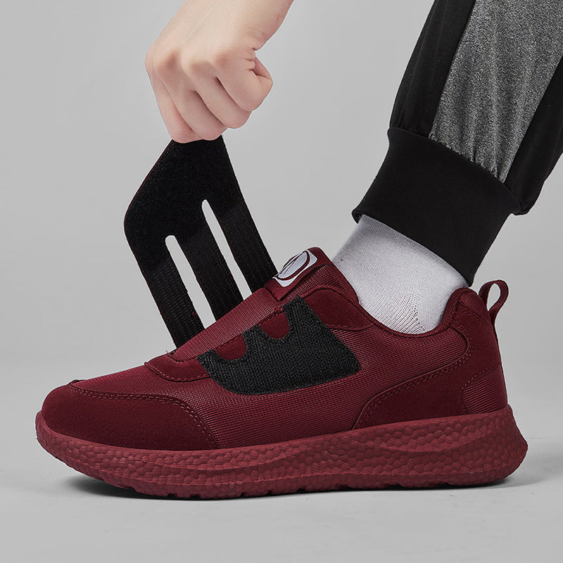 Men's Wide Fit Non-Slip Walking Shoes Soft Sole Casual Sneakers