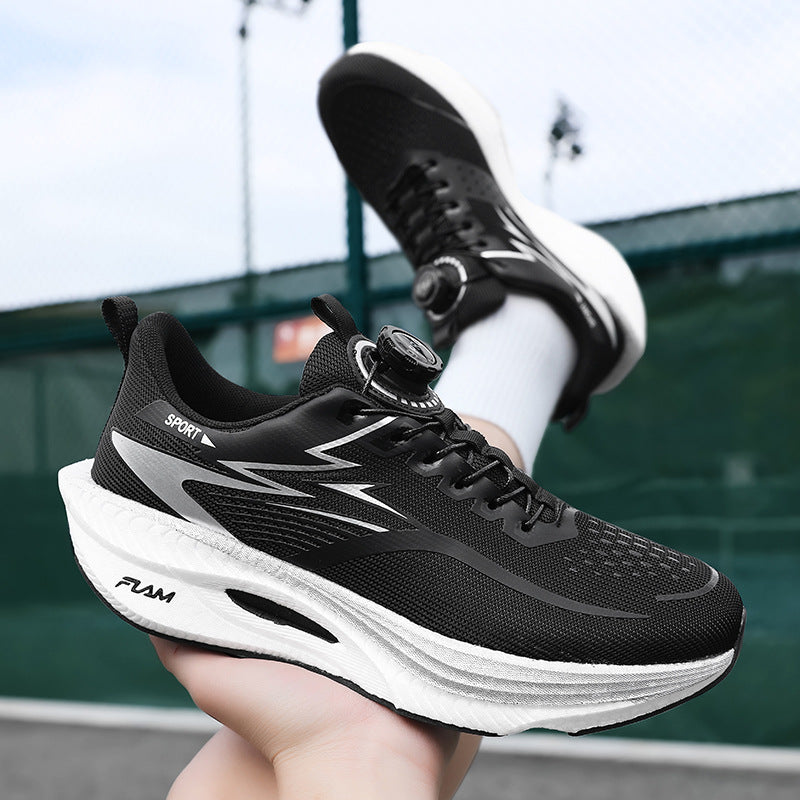 Carbon Plate Running Shoes with Rotary Buckle Lightweight