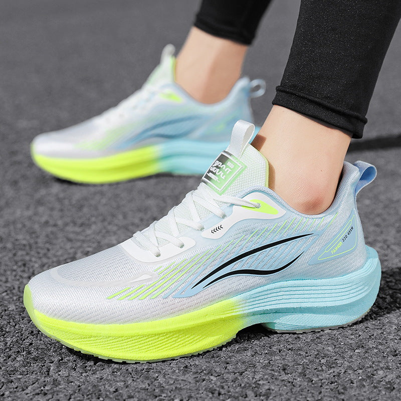 Lightweight Carbon Plate Running Sneakers Breathable Mesh Shoes