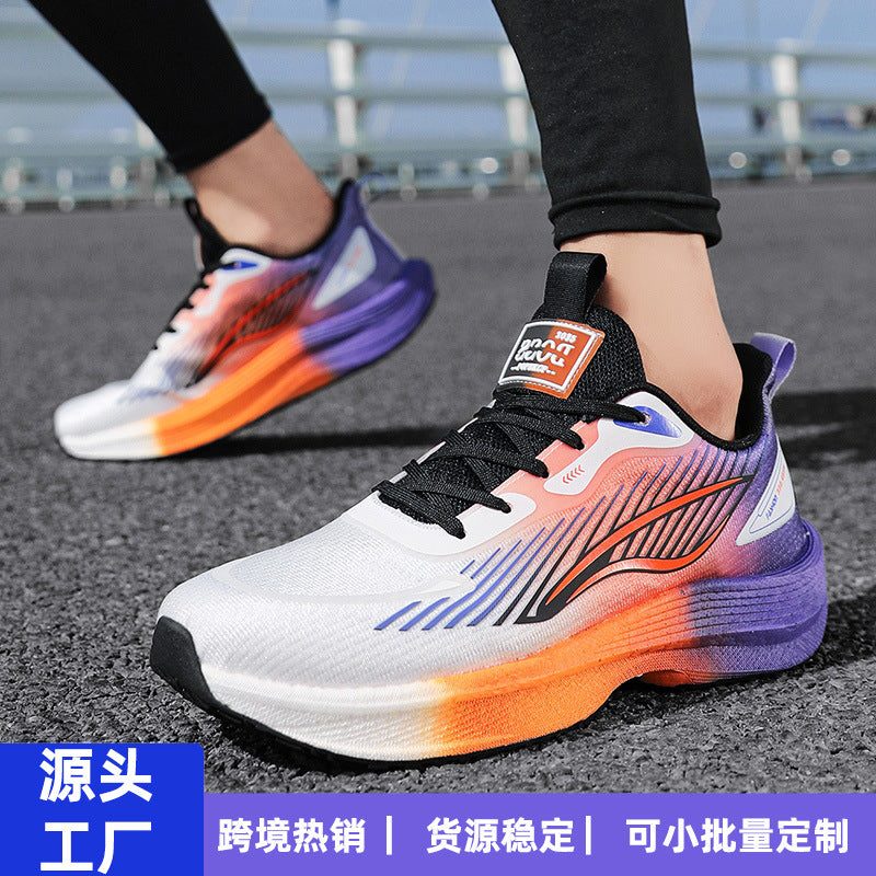 Lightweight Carbon Plate Running Sneakers Breathable Mesh Shoes