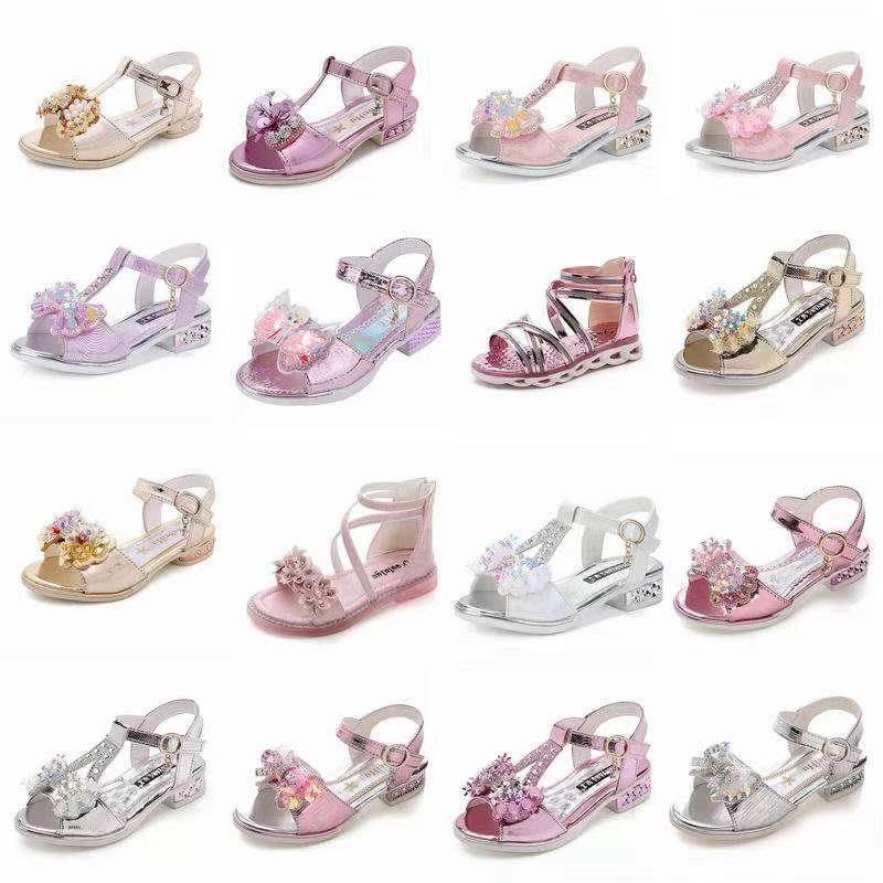 Girls Open Toe Velcro Sandals Soft Sole Dance Shoes