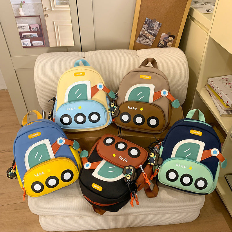 Boys Cartoon Excavator Kindergarten Backpack Lightweight School